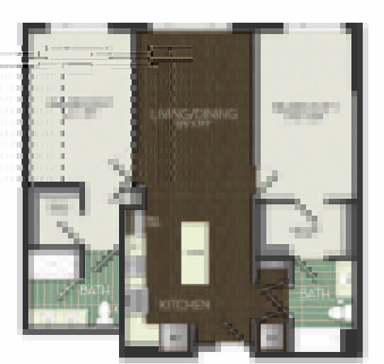 Apartment 611 floorplan